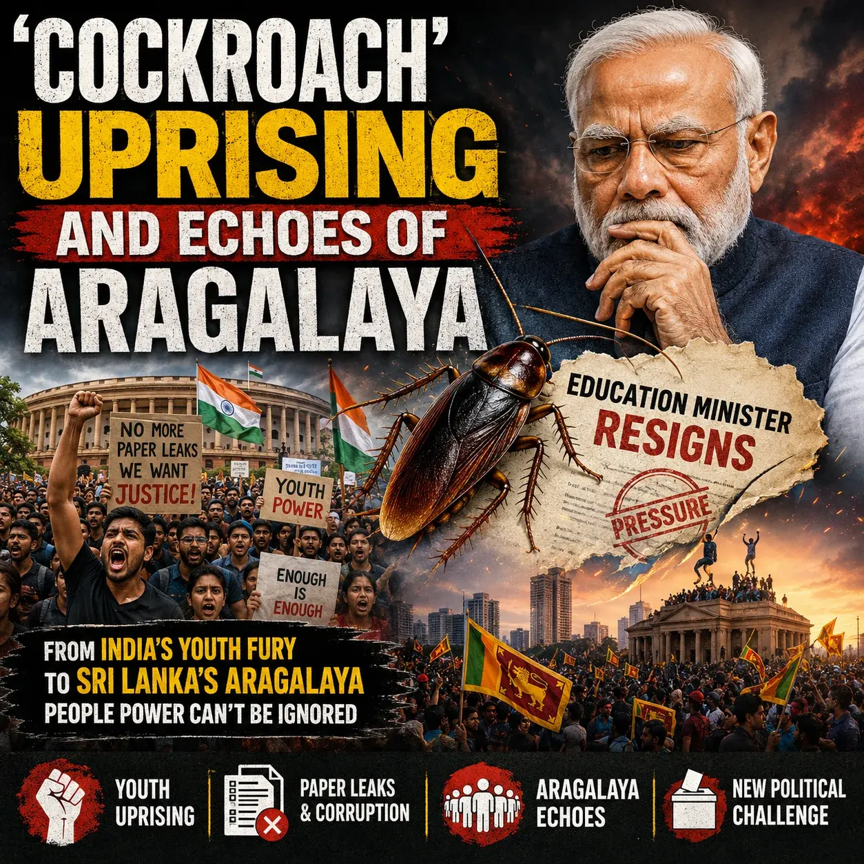 ‘Cockroach’ uprising and echoes of Aragalaya