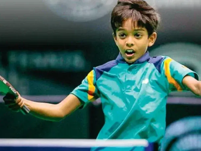 Taavi Samaraweera, Sri Lanka’s young table tennis player, pictured in the CounterPoint photograph